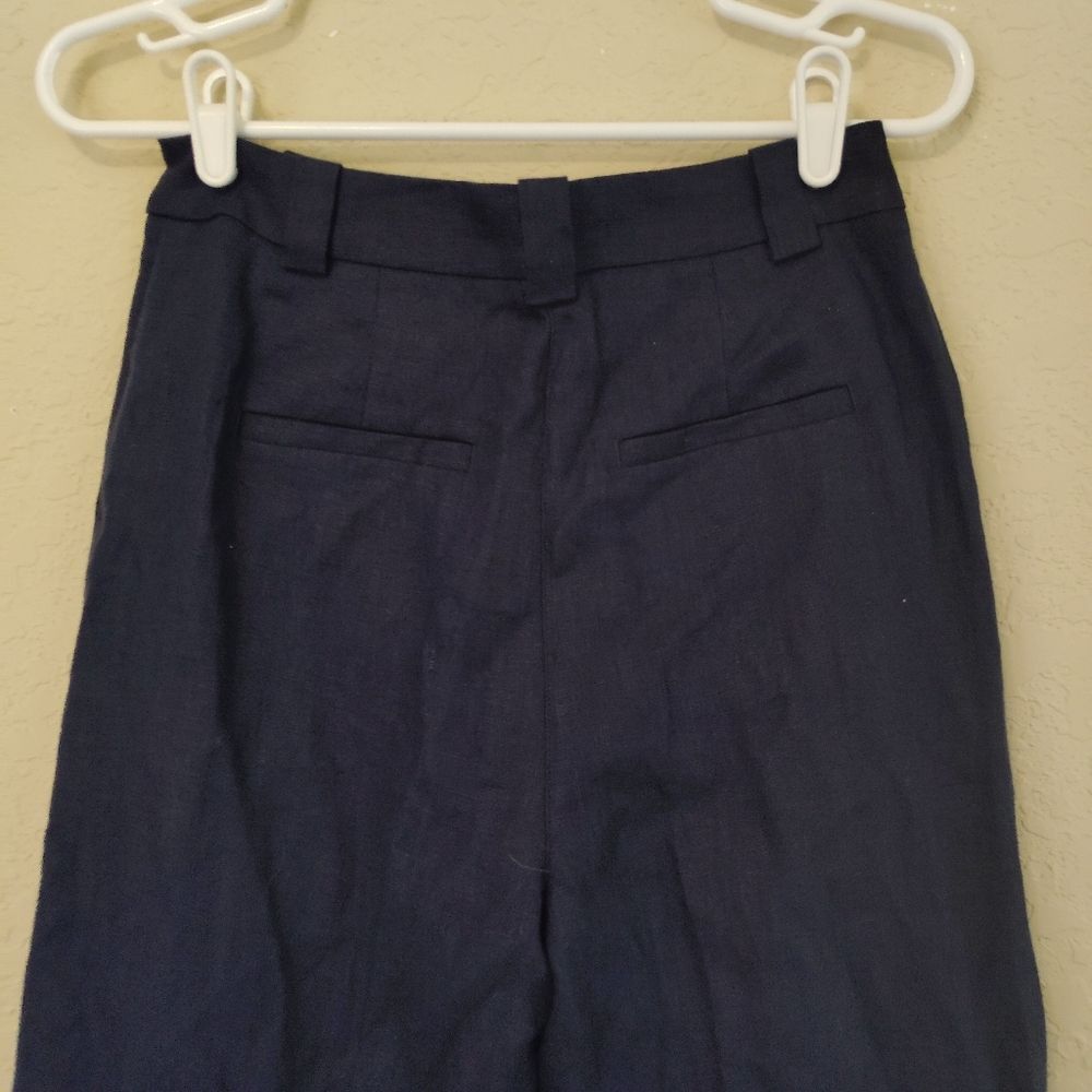 Boden Westbourne Navy Linen wide Leg Trouser Pant Sz 2L - Picture 8 of 13